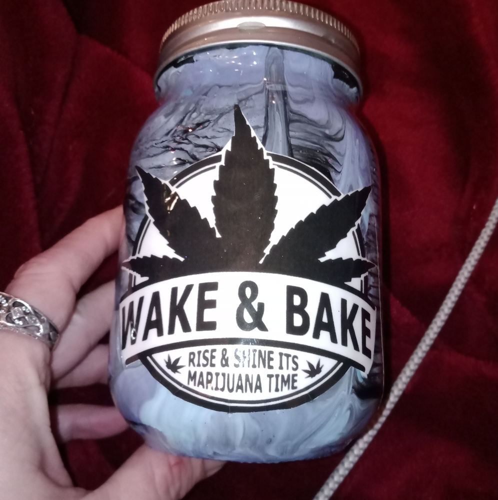 Custom made swirly stash jars